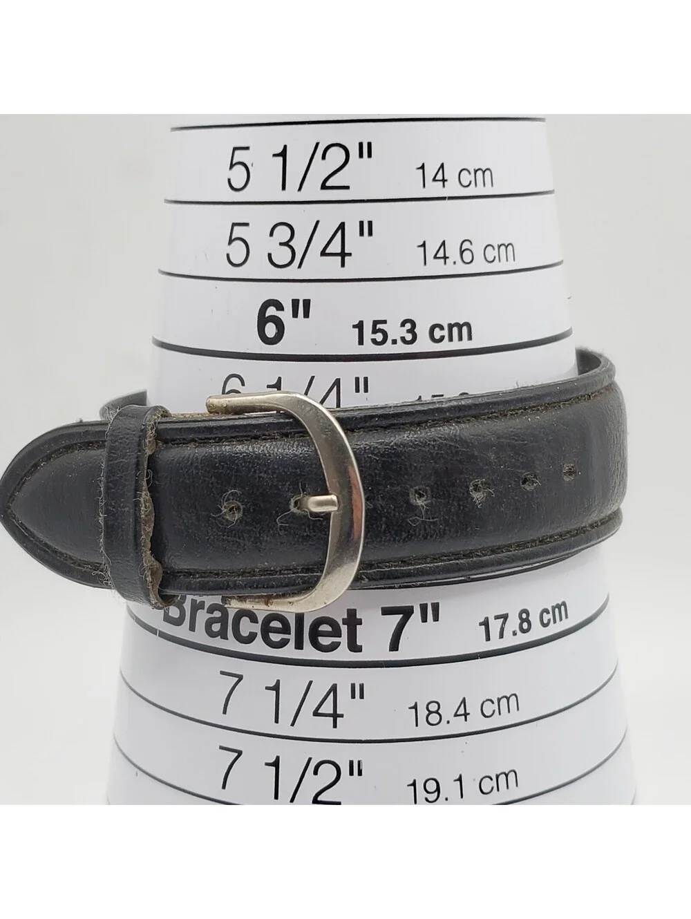 LTD Quartz Watch Mens 40mm Silver Tone Black Band New Battery